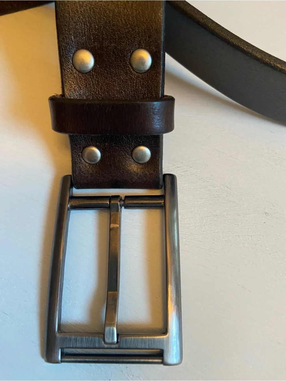 Johnston & Murphy Dark Brown Leather Belt Size 40